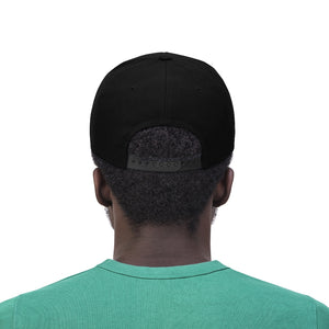 Forest & White Three: Black Unisex Flat Bill Hat