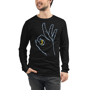 Yellow & Blue Unisex Long Sleeve Tee