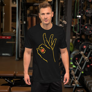 Gold Basketball: Black Short-Sleeve Unisex T-Shirt