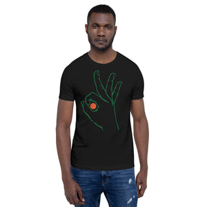 Kelly Green Basketball: Black Short-Sleeve Unisex T-Shirt