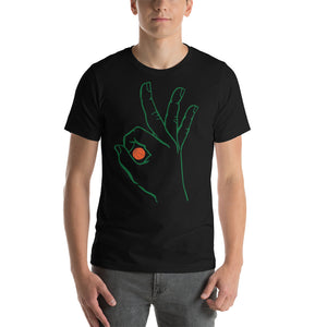 Kelly Green Basketball: Black Short-Sleeve Unisex T-Shirt