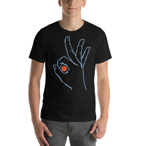 Baby Blue Basketball: Black Short-Sleeve Unisex T-Shirt