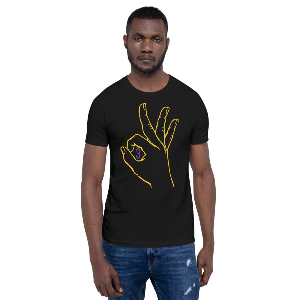 Gold & purple Three: Black Short-Sleeve Unisex T-Shirt