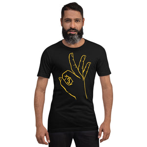 Gold Three: Black Short-Sleeve Unisex T-Shirt