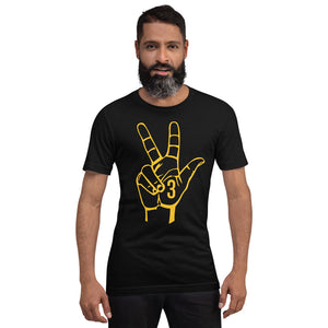 Gold Three: Black Short-Sleeve Unisex T-Shirt