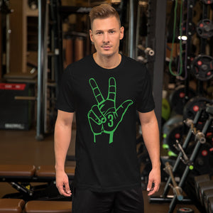 Green Three: Black Short-Sleeve Unisex T-Shirt