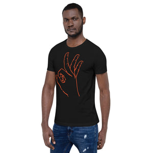 Orange Three: Black Short-Sleeve Unisex T-Shirt