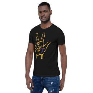 Gold & purple Three: Black Short-Sleeve Unisex T-Shirt