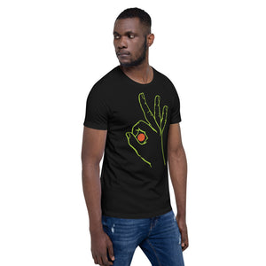 Lime Basketball: Black Short-Sleeve Unisex T-Shirt