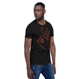 Orange Three: Black Short-Sleeve Unisex T-Shirt