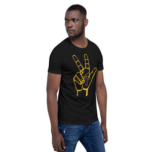 Gold & purple Three: Black Short-Sleeve Unisex T-Shirt