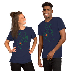 Green Basketball: Navy Blue Short-Sleeve Unisex T-Shirt