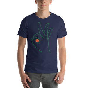 Green Basketball: Navy Blue Short-Sleeve Unisex T-Shirt