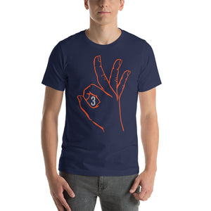 Orange Grey: Navy Short-Sleeve Unisex T-Shirt