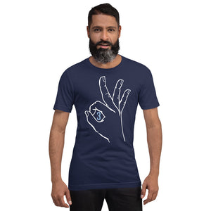 White Baby Blue: Navy Blue Short-Sleeve Unisex T-Shirt