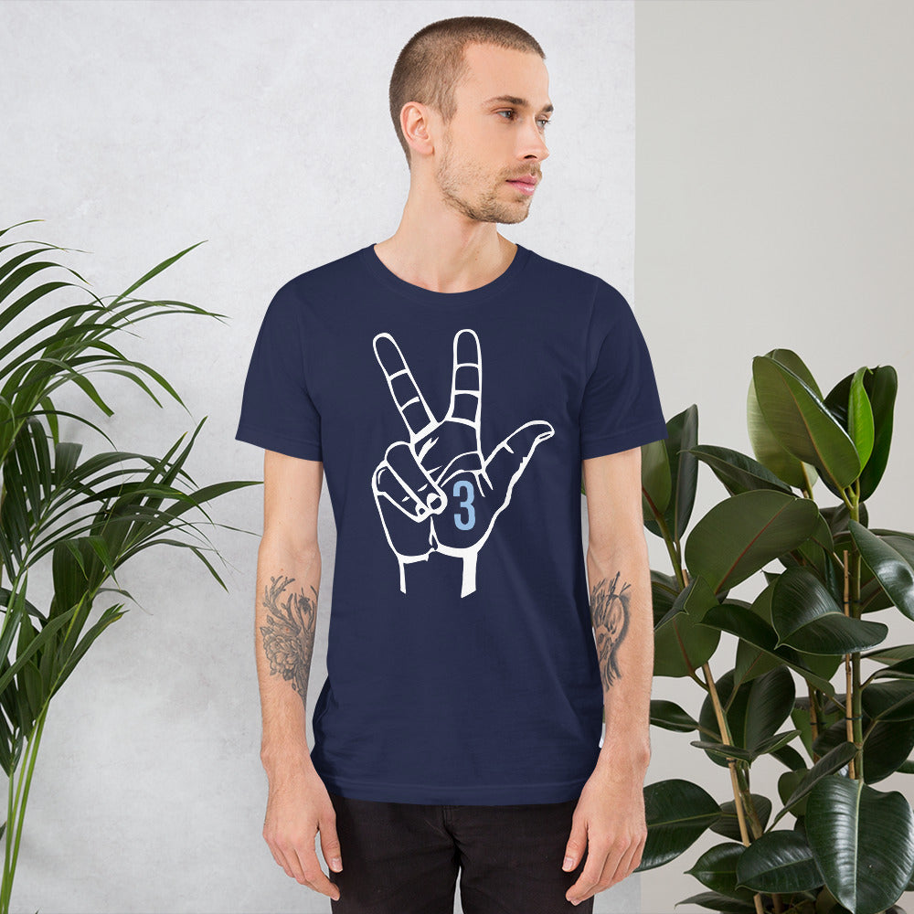 White Baby Blue: Navy Blue Short-Sleeve Unisex T-Shirt