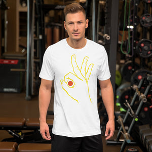 Yellow Basketball: White Short-Sleeve Unisex T-Shirt