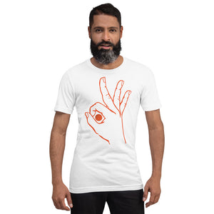 Orange Basketball: White Short-Sleeve Unisex T-Shirt