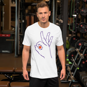 Purple Basketball: White Short-Sleeve Unisex T-Shirt