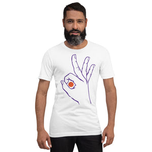 Purple Basketball: White Short-Sleeve Unisex T-Shirt