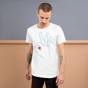 Baby Blue Basketball: White Short-Sleeve Unisex T-Shirt