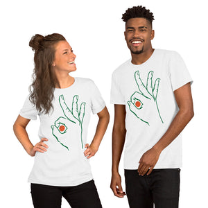 Kelly Green Basketball: White Short-Sleeve Unisex T-Shirt