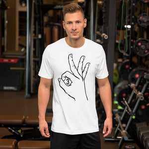 Black Three: White Short-Sleeve Unisex T-Shirt