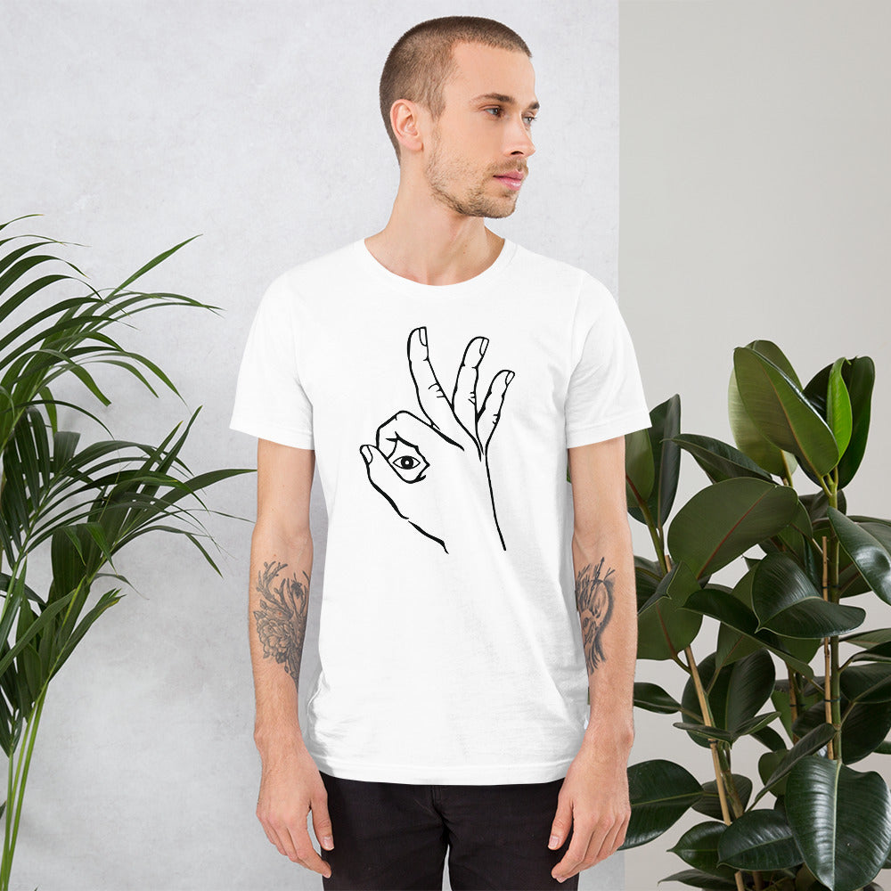 Eyeball: White Short-Sleeve Unisex T-Shirt