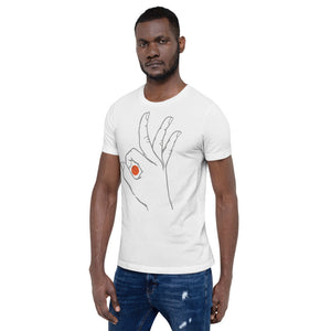 Charcoal Basketball: White Short-Sleeve Unisex T-Shirt