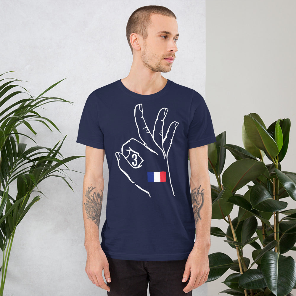 France Olympic: Navy Blue Short-Sleeve Unisex T-Shirt