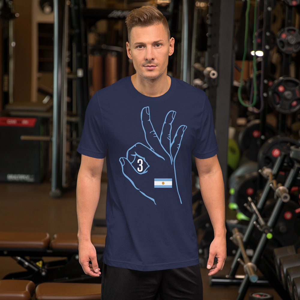 Argentina Olympic: Navy Blue Short-Sleeve Unisex T-Shirt