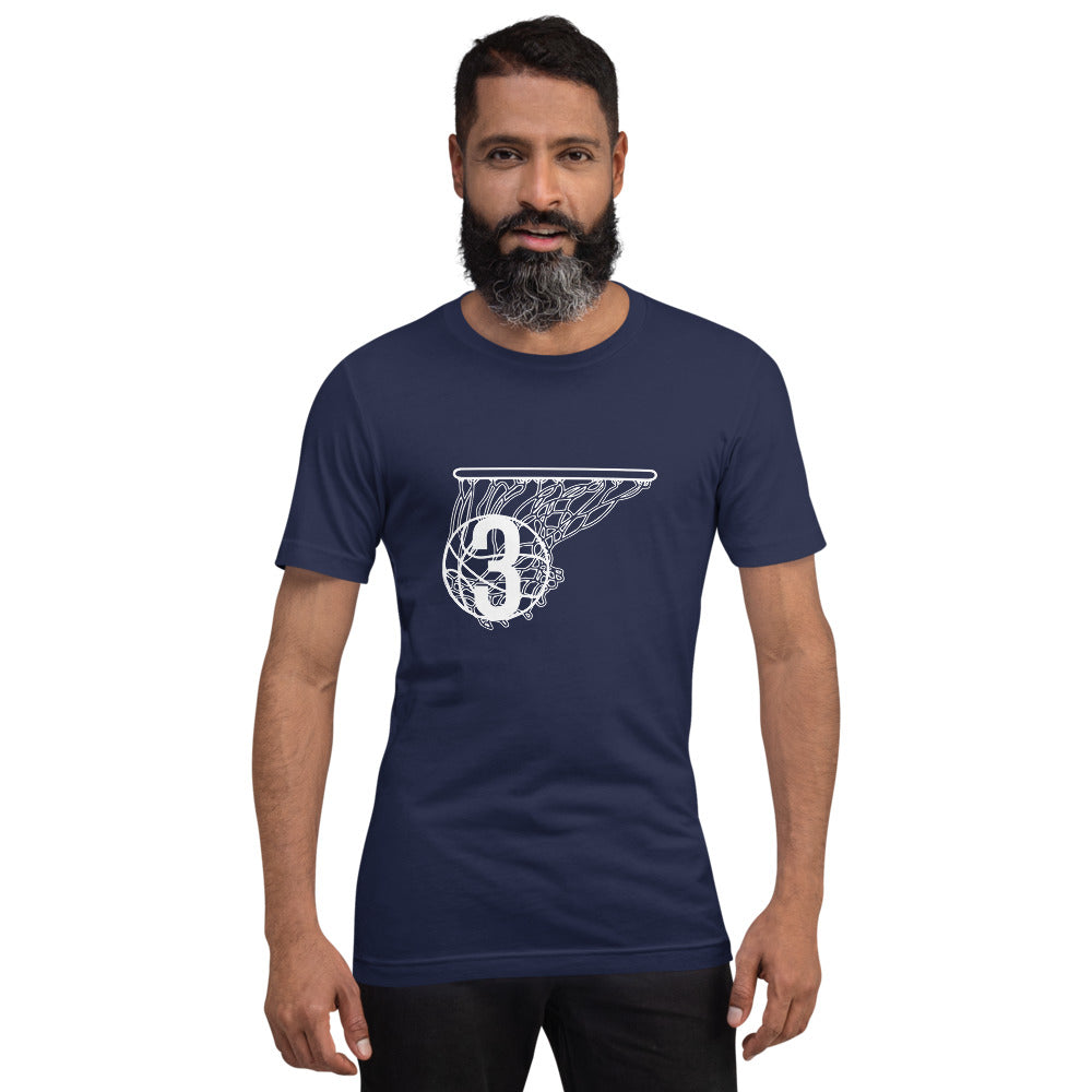 White Splash: Navy Blue Short-sleeve unisex t-shirt