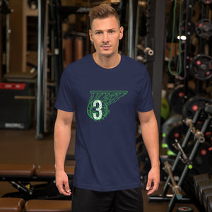 Green & White Splash: Navy Blue Short-sleeve unisex t-shirt