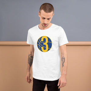 Navy Blue & Yellow: White Short-Sleeve Unisex T-Shirt