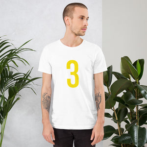 Yellow Three: White Short-Sleeve Unisex T-Shirt