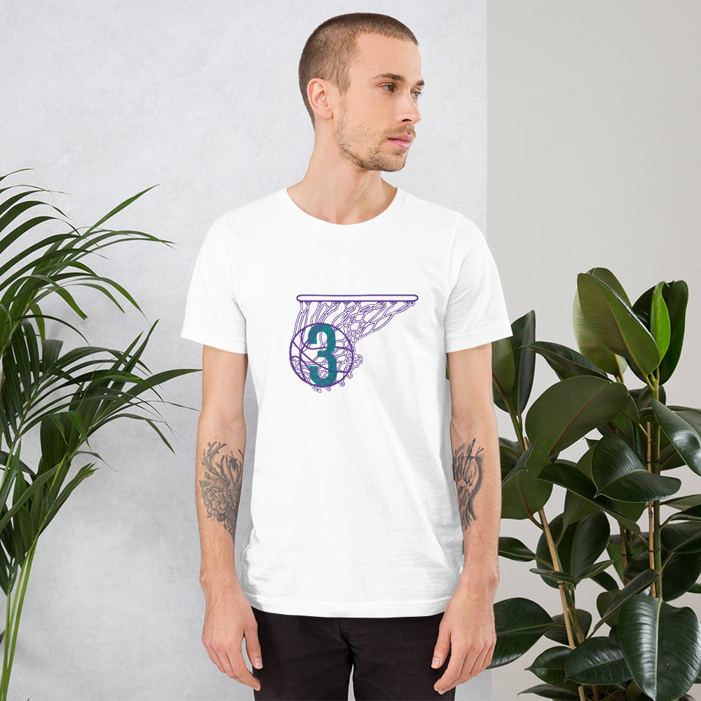 Purple & Teal Splash: White Short-sleeve unisex t-shirt